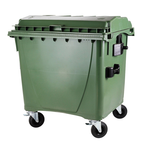 Plastični kontejner za smeti 1100 l / moder, zelen, črn, rumen, rjav, rdeč
