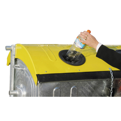 Kovinski zabojnik za smeti 1100 l - plastika